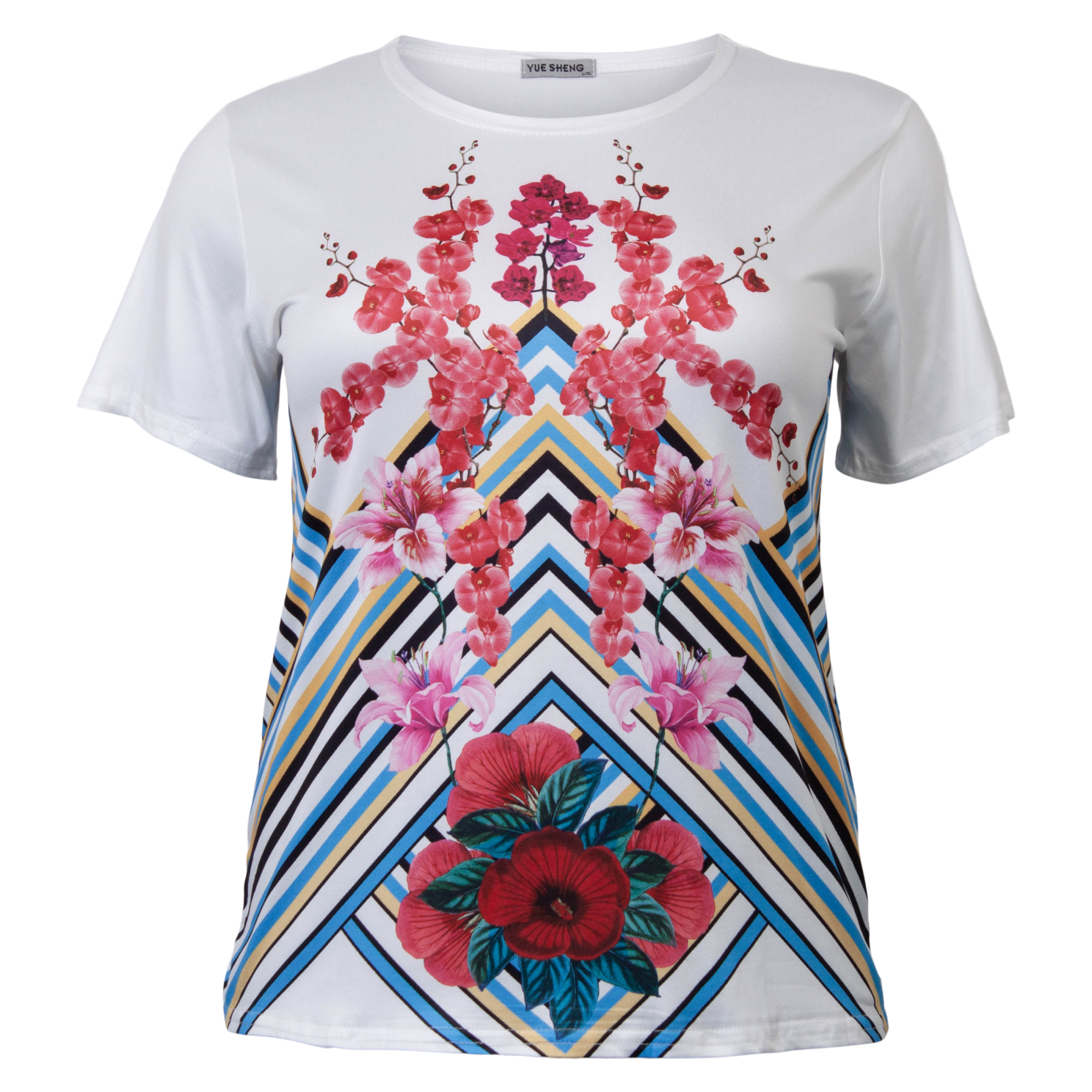 Rød Blomsterprint T-shirt til Damer - Must-Have!