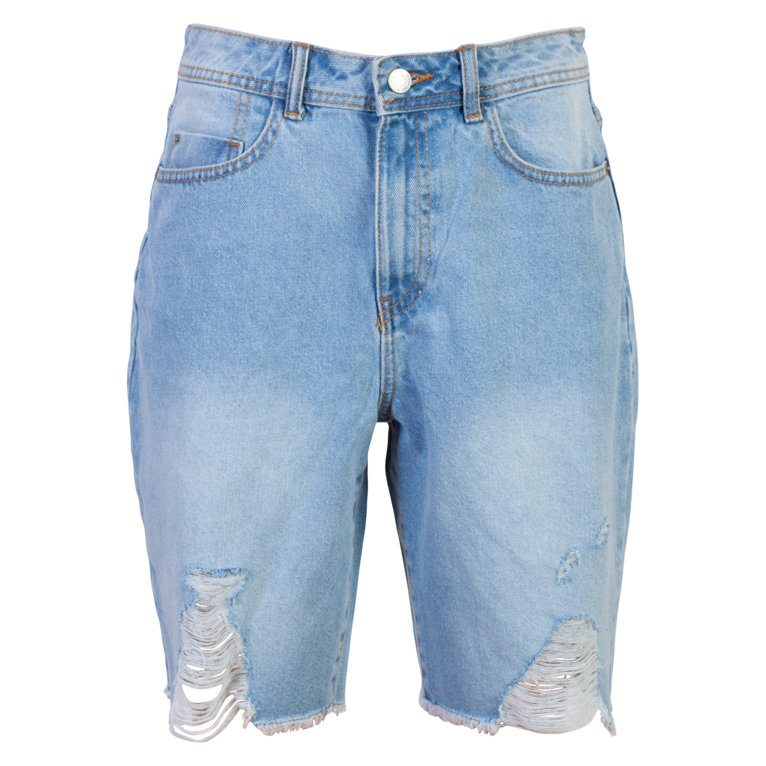 Lys blå denim shorts til damer - perfekt til sommerens eventyr!