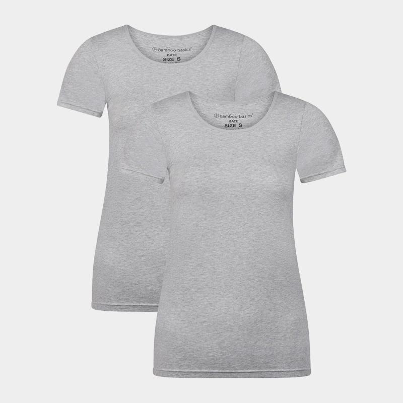 Kortærmet Grå Bambus T-shirt til Damer – Super Blød!
