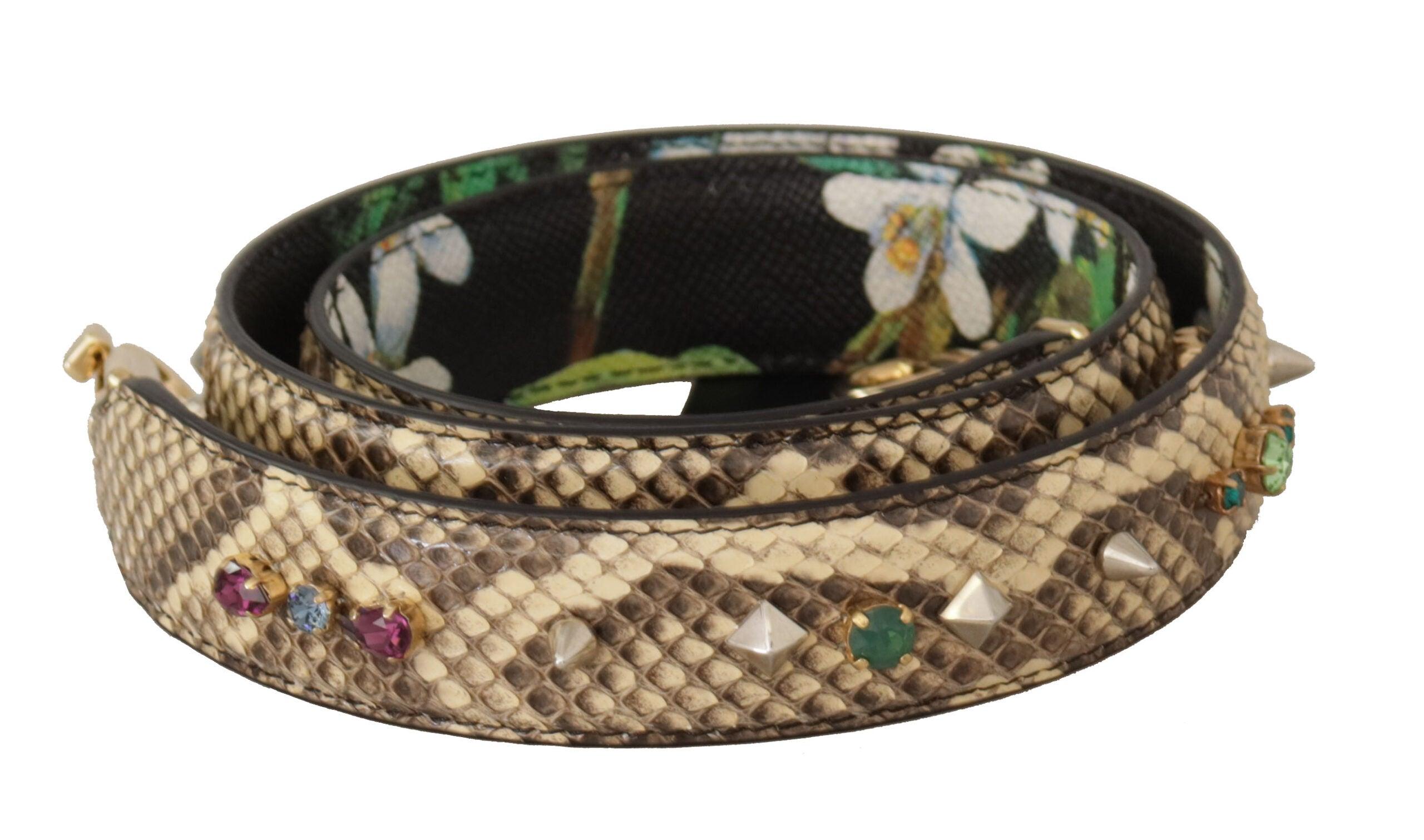 Beige Læder Skulderrem fra Dolce & Gabbana - Must-Have!