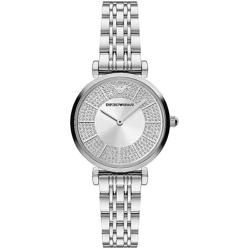 Elegant Sølvfarvet Dameur fra Emporio Armani - Must-Have!