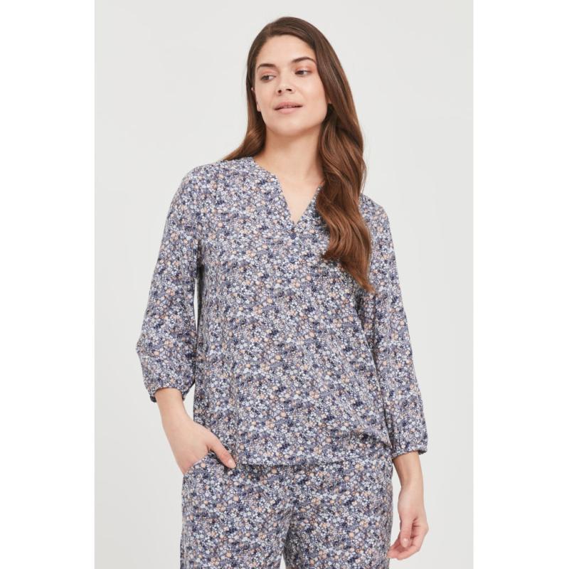 Damebluse Fxsuliber i Vintage Indigo – Udsalg på Klædeskabet.dk