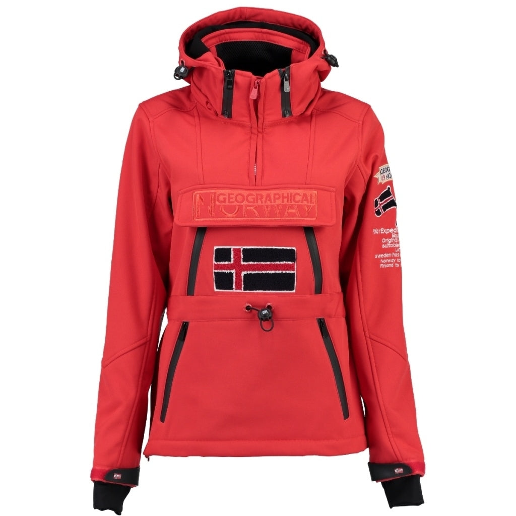 Geographical Norway Softshell Anorak til Kvinder – Rød Udsalg
