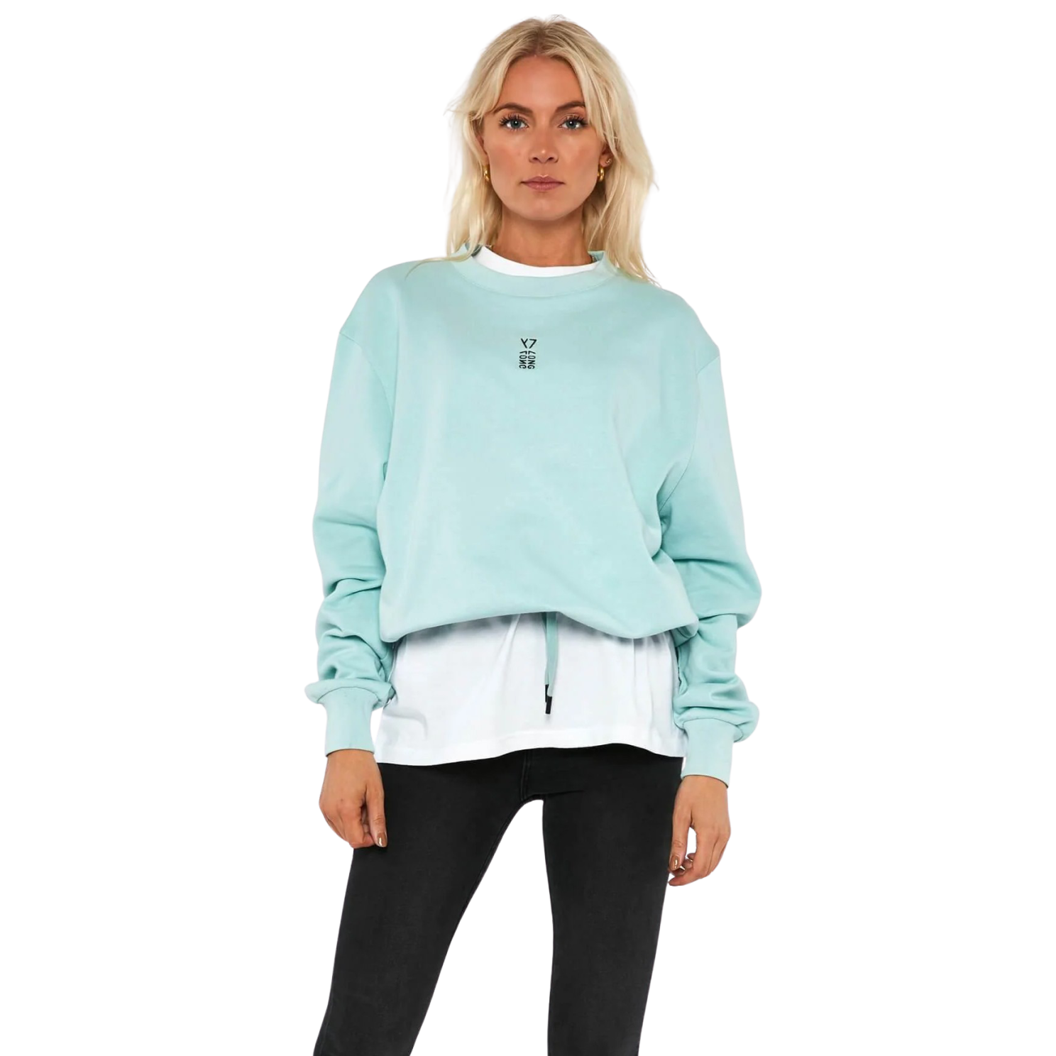 Luke Dame Sweatshirt i Aquamarine – Stil og Komfort