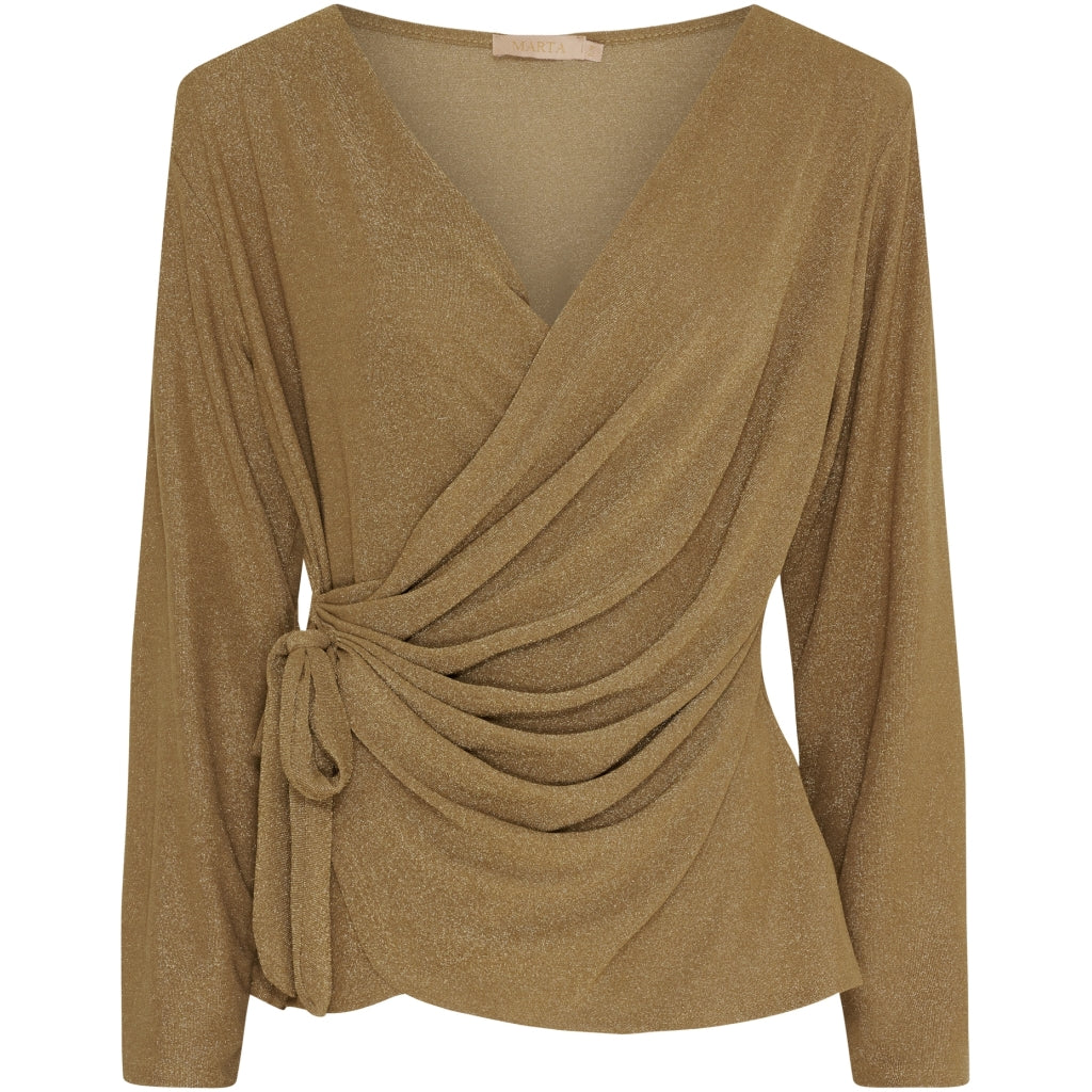 Glimmer-bluse til damer - Mdcandi Gold fra Marta Du Chateau