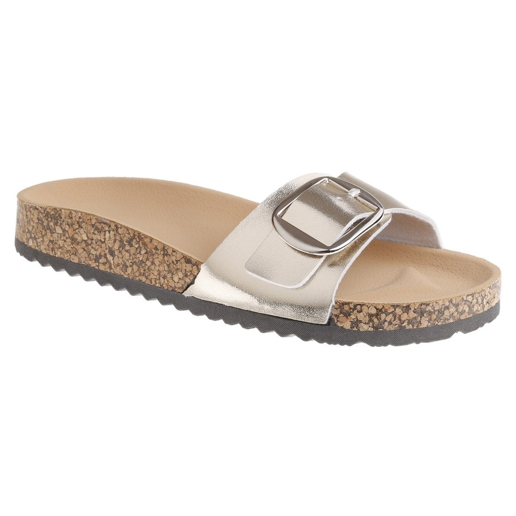 Sally Guld Sandal – Udsalg til Sommeren hos Klædeskabet.dk