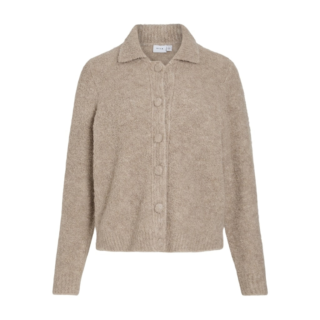 Dame Cardigan Viabby i Natural Melange – Stilfuld Elegance
