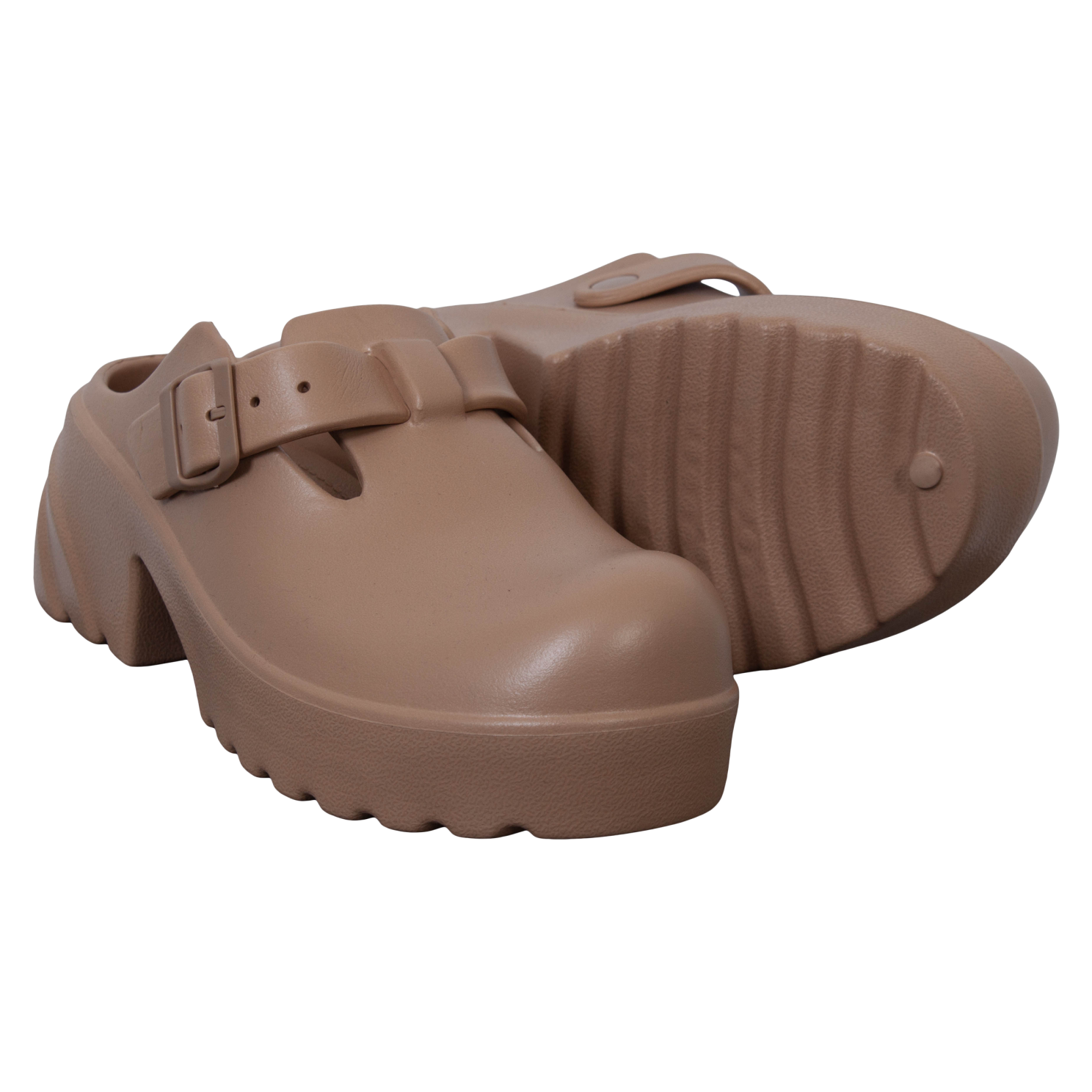Chunky Khaki Clogs til Dame - Komfort og Stil i Ét!