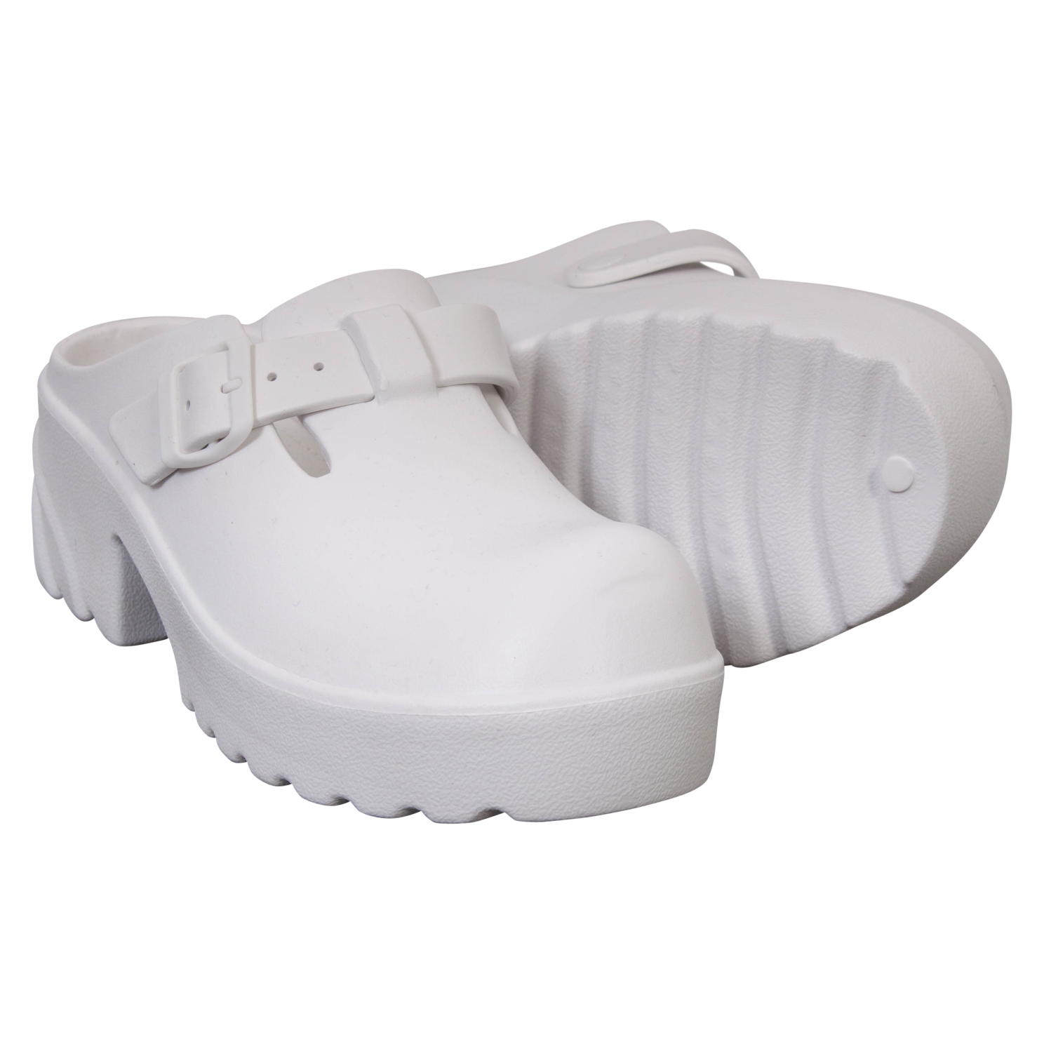Chunky Hvide Clogs til Dame – Komfort og Stil