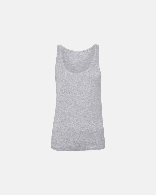 Bambusviskose Tanktop i Lys Grå – Uundgåelig Komfort til Kvinder