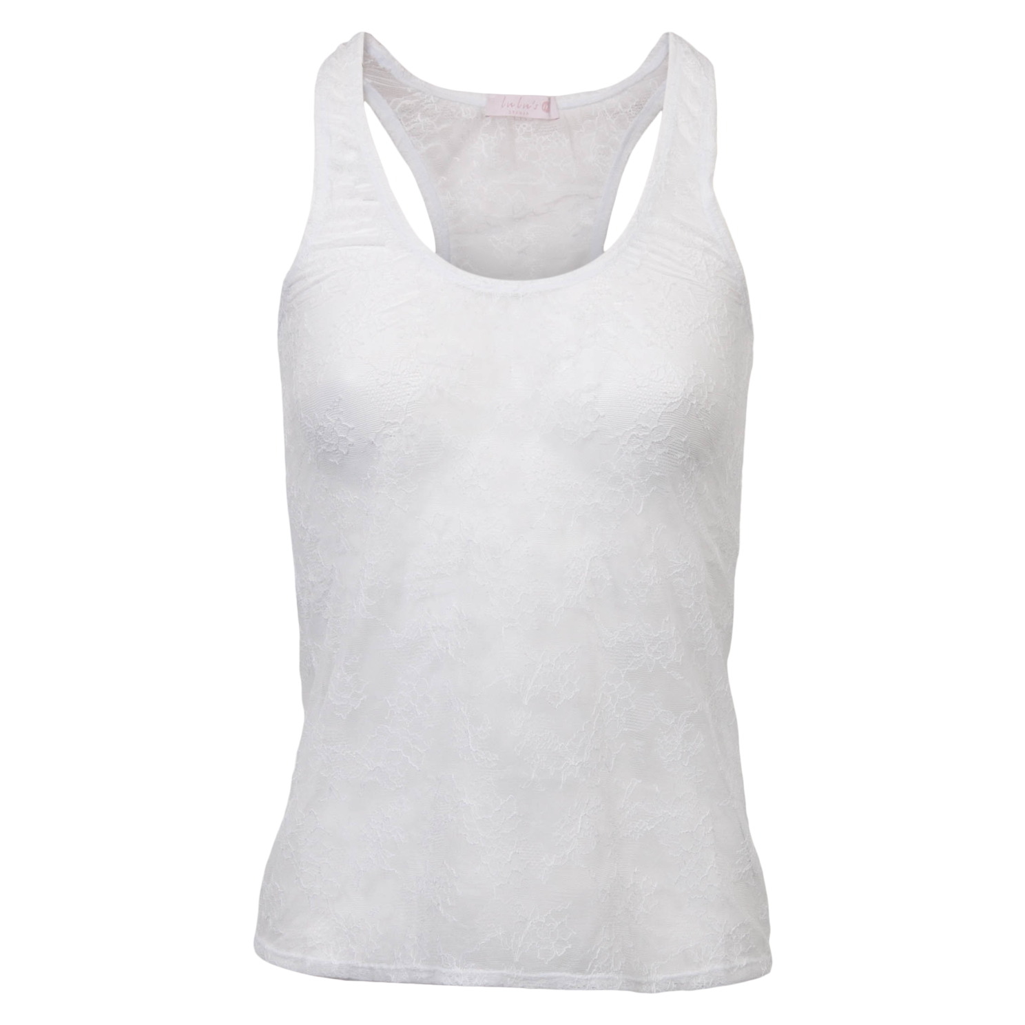 Elegant Hvid Top med Blonder og Tyl – Must-Have!