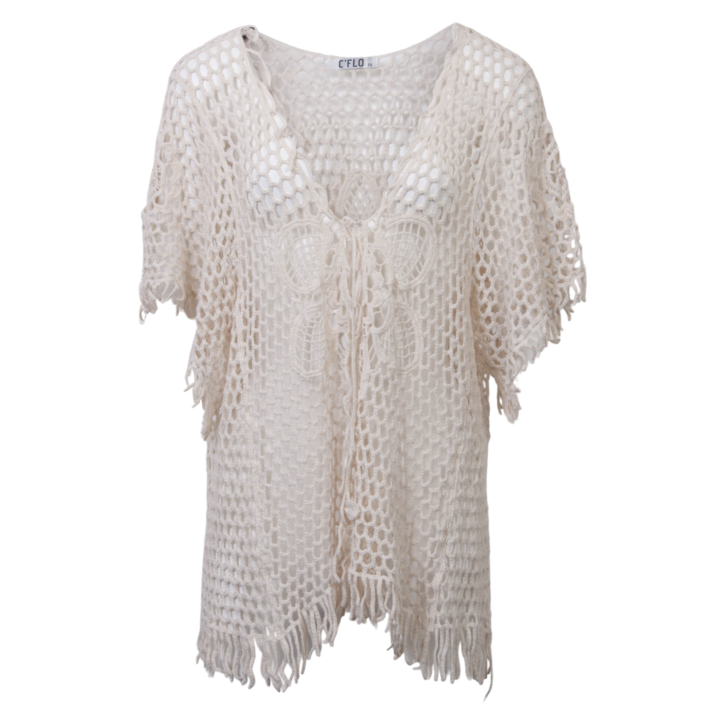 Hæklet Bluse til Dame – Beige Must-Have!