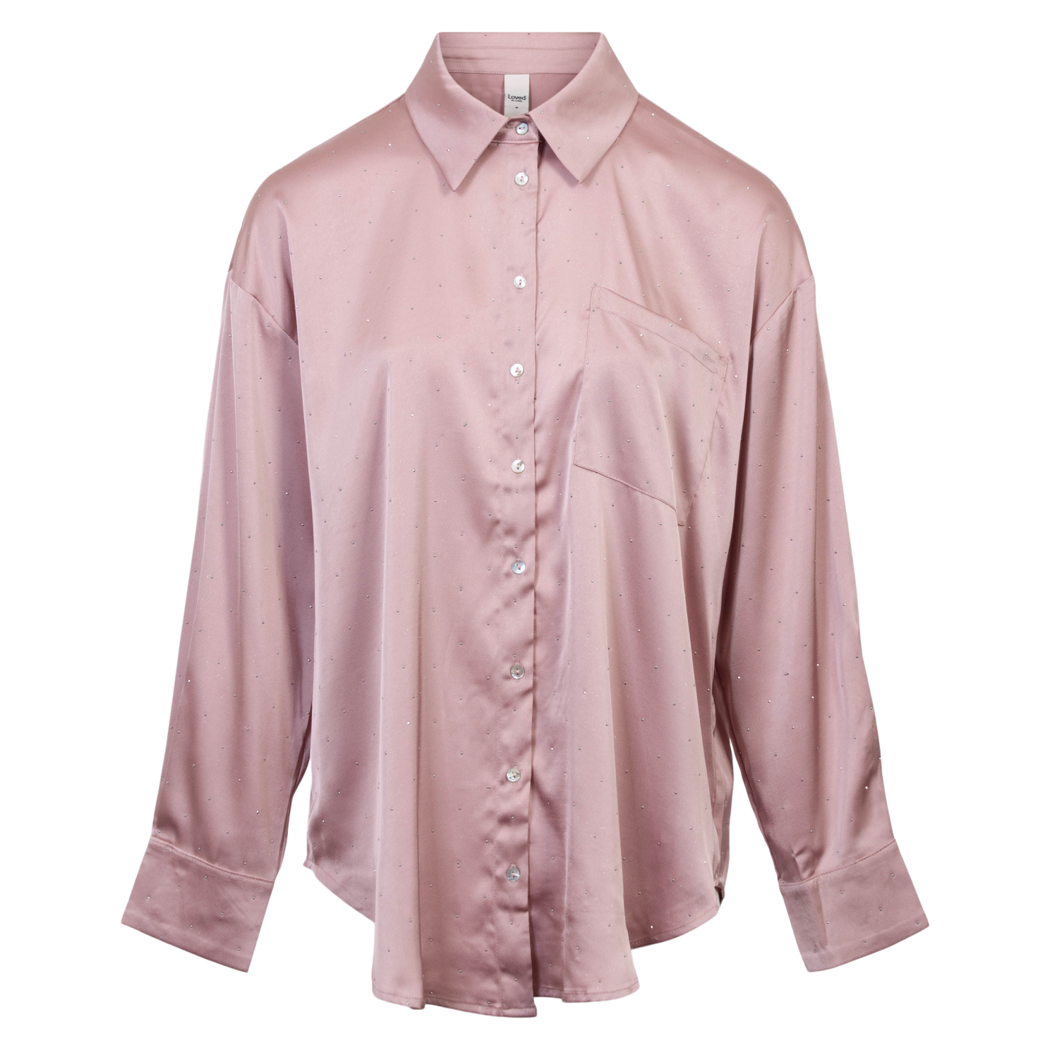 Dame Skjorte . Glimmer  Rosa Glitter fra Loved By Lykke hos dansk.dk 5714990163434