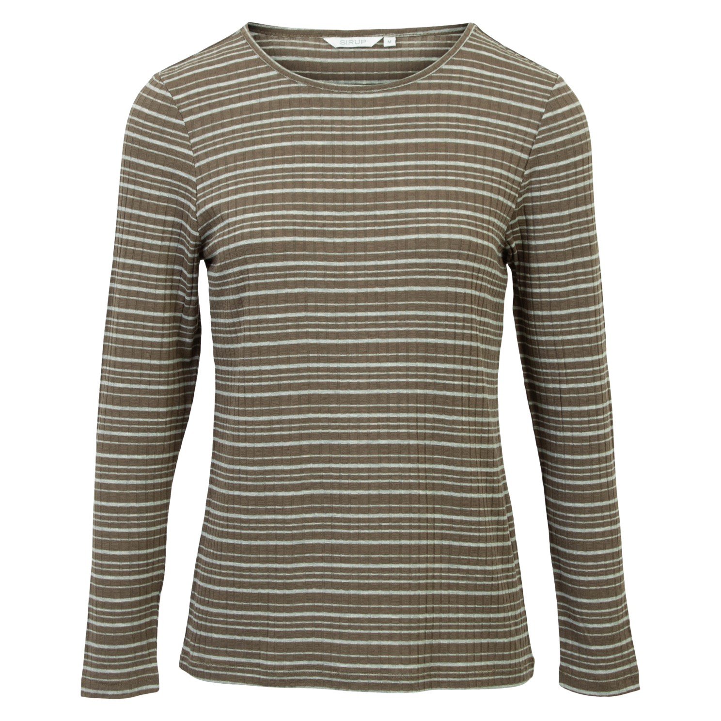 Dame Langærmet Shirt  Stone Gray Grey Melange Combo fra Sirup hos dansk.dk 5757151056466