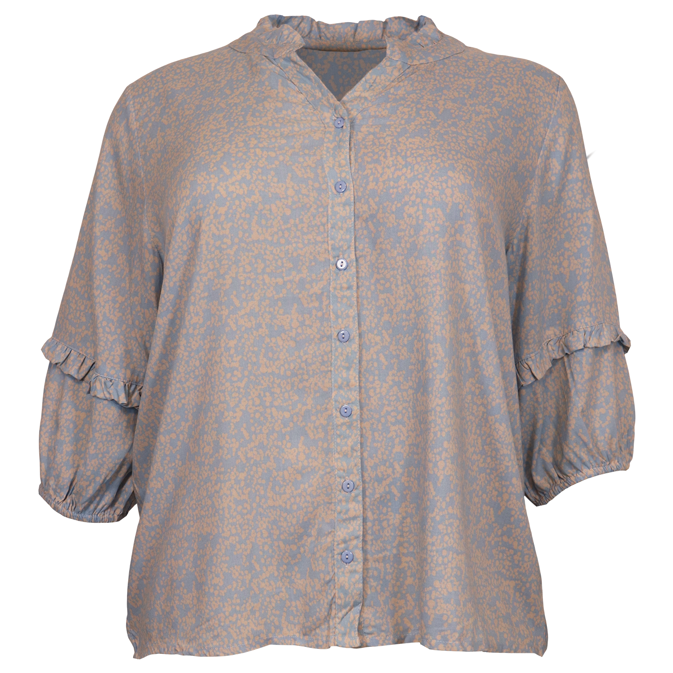Dame Skjorte Plus Size  Blue Combi fra Cassiopeia hos dansk.dk