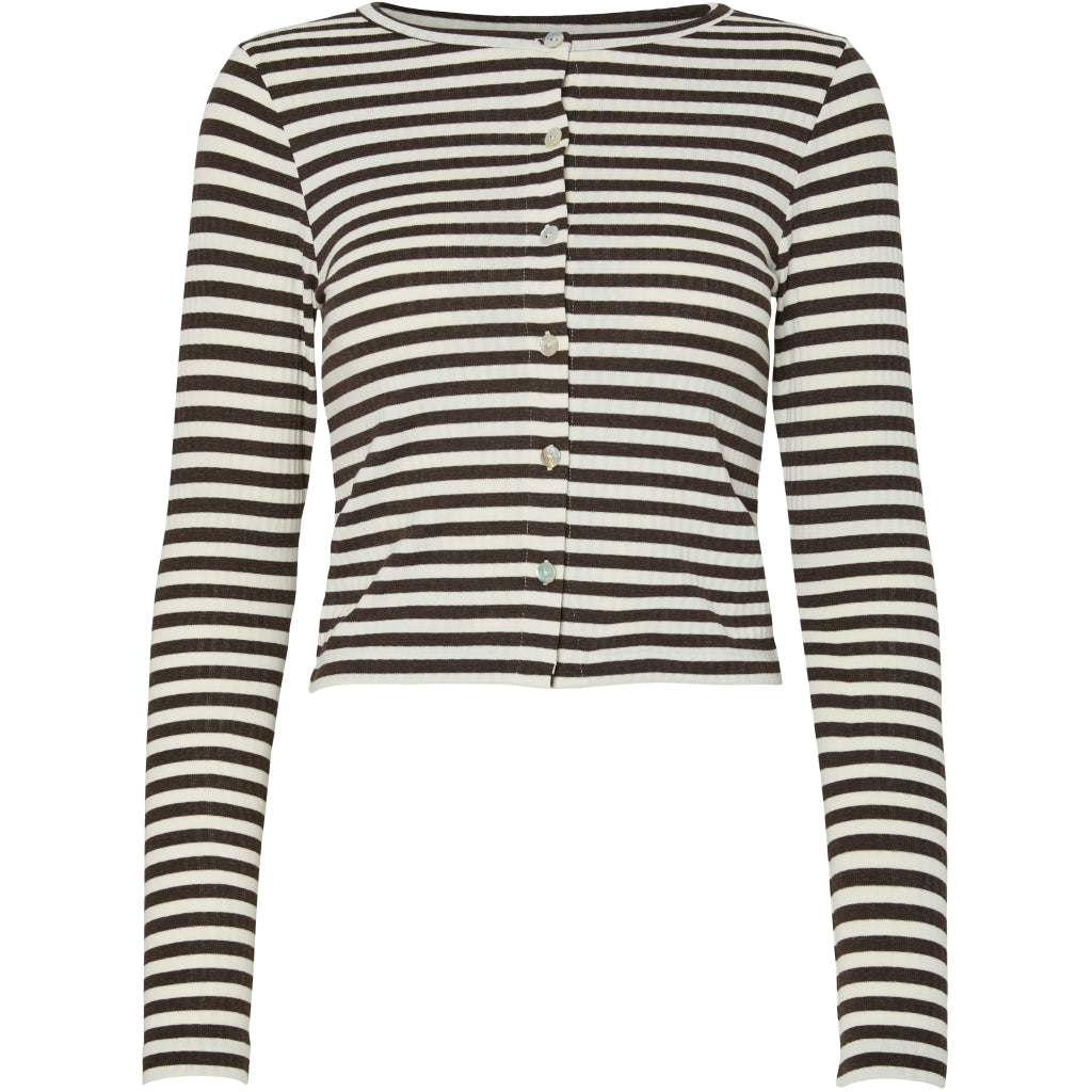 Dame Cardigan Pclaya  Chicory Coffee Coconut Milk fra Pieces hos Klædeskabet.dk 5715733221558