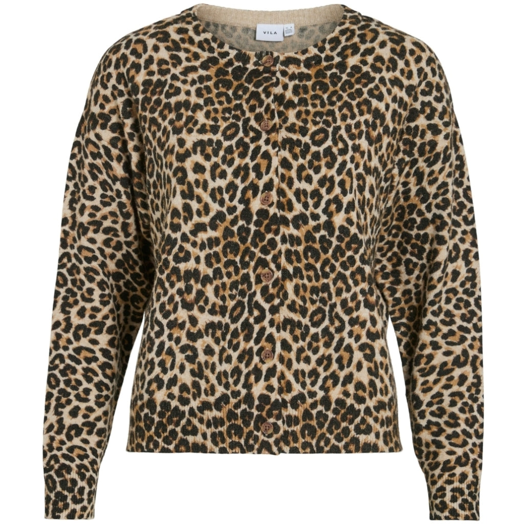 Dame Cardigan Viril  Birch Leopard fra Vila hos Klædeskabet.dk 5715799024841