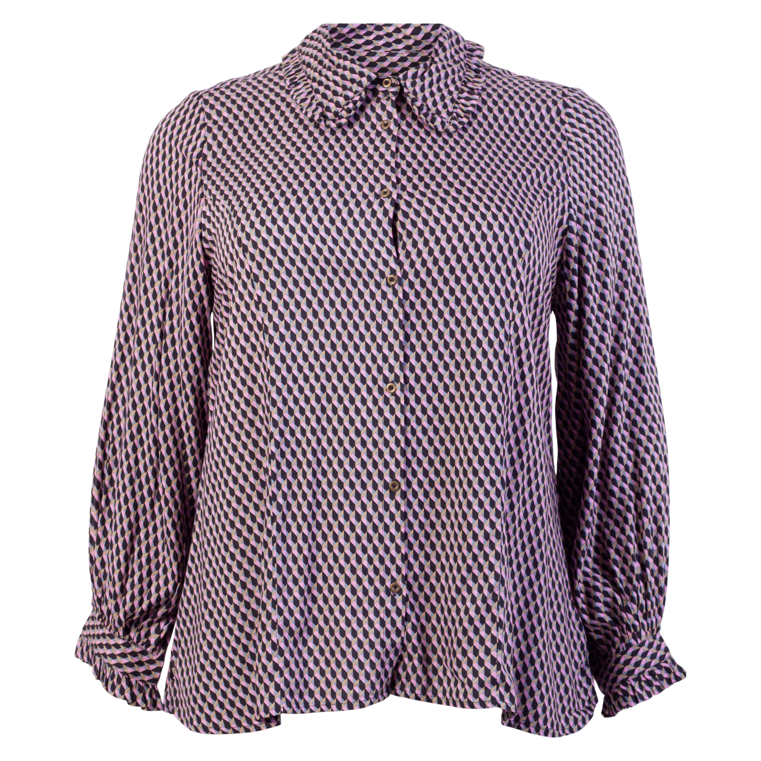 Dame Skjorte Plus Size  Sea Blue Combi fra Cassiopeia hos dansk.dk 5757150493668