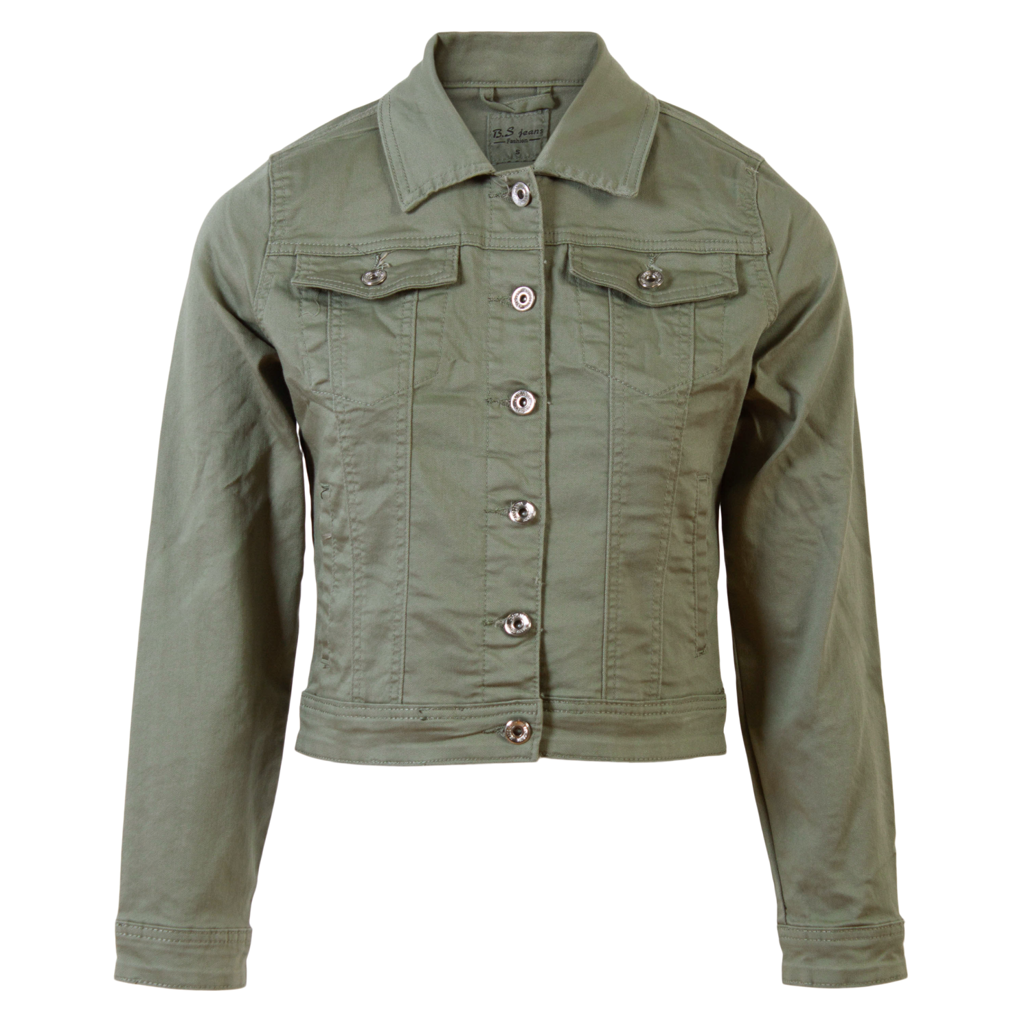 Dame Denimjakke Plus Size  Khaki fra Bs Jeans hos dansk.dk 5714470184270