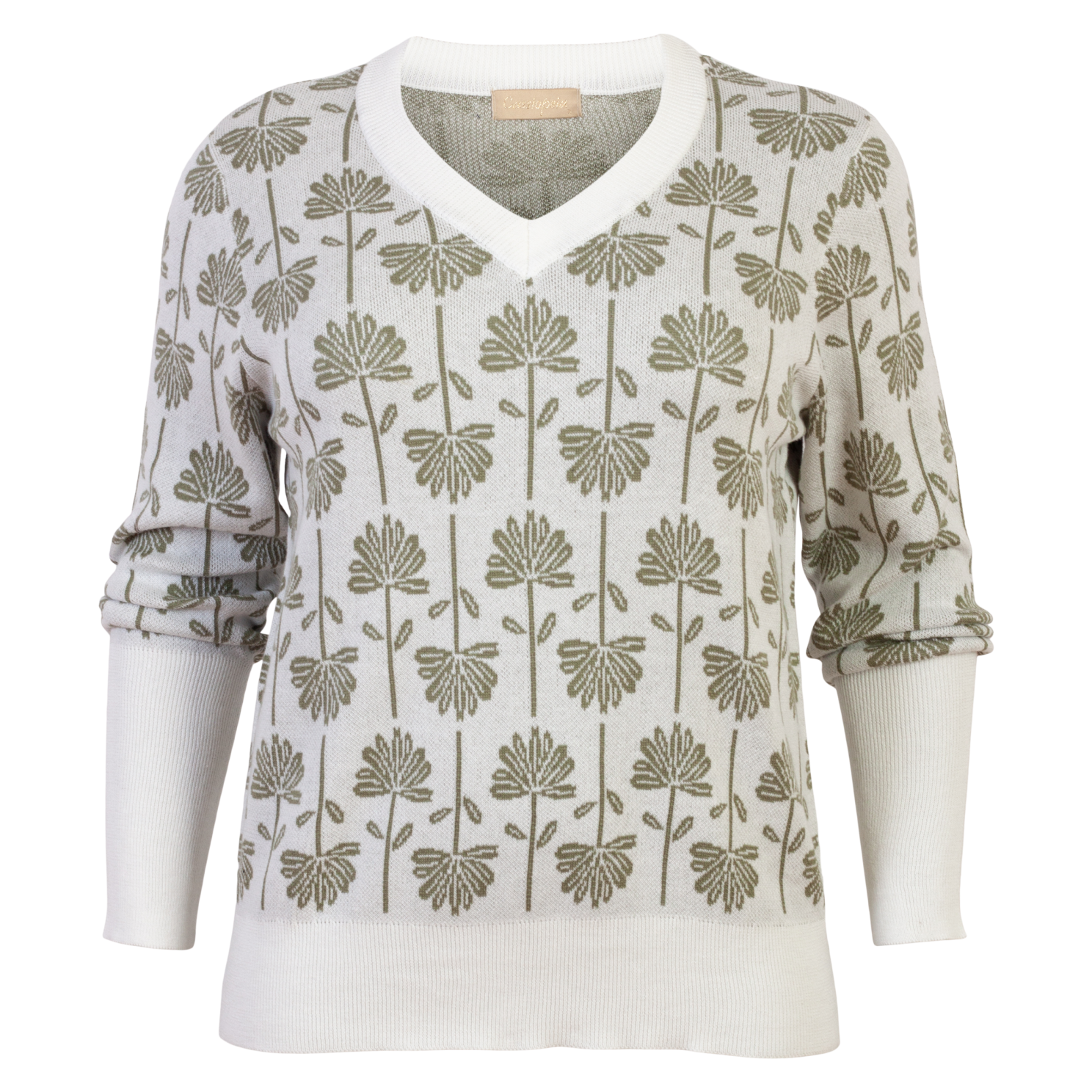 Dame Striktrø Plus Size  Green Combi fra Cassiopeia hos dansk.dk