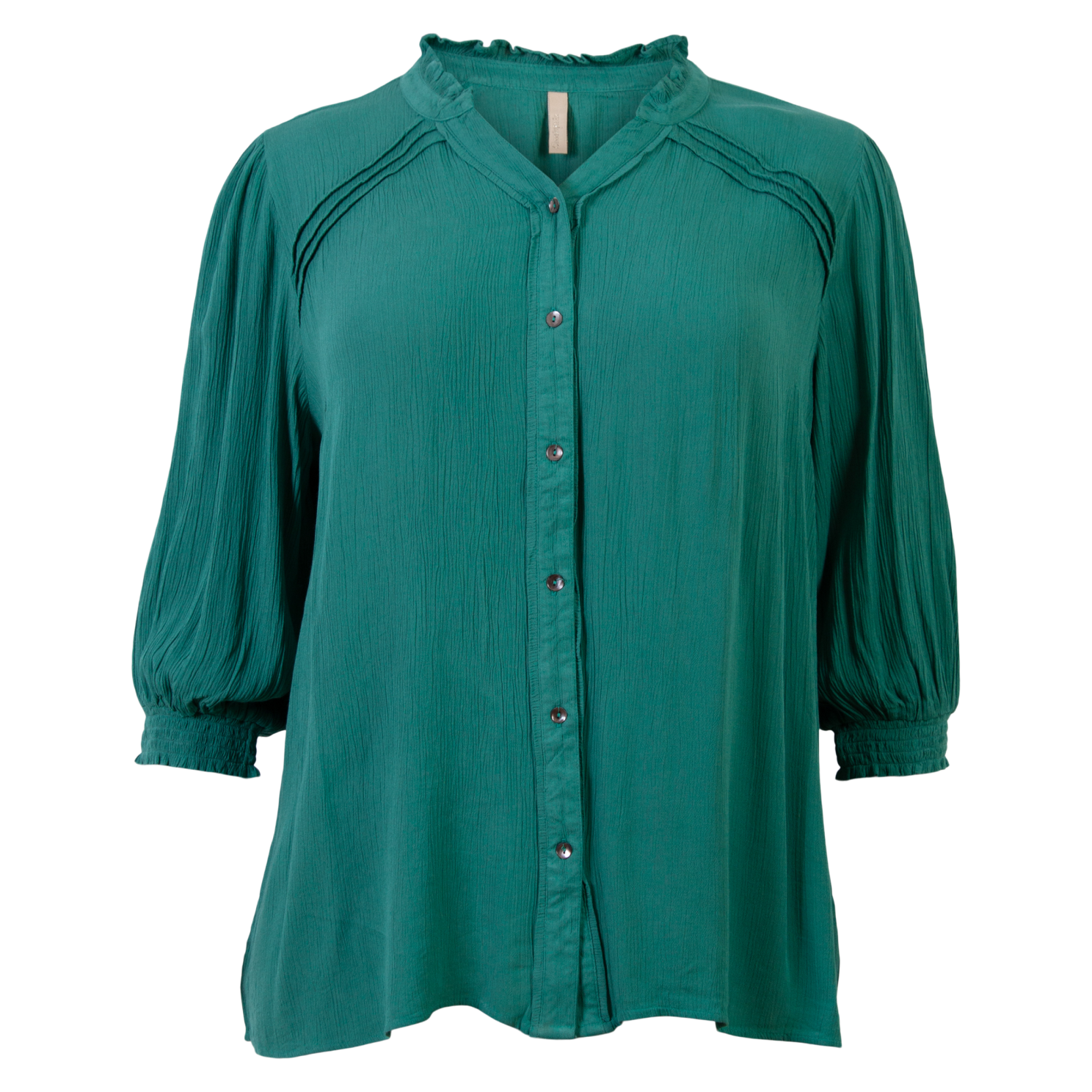 Vilette Dame Bluse Plus Size  Jade Green fra Cassiopeia hos dansk.dk