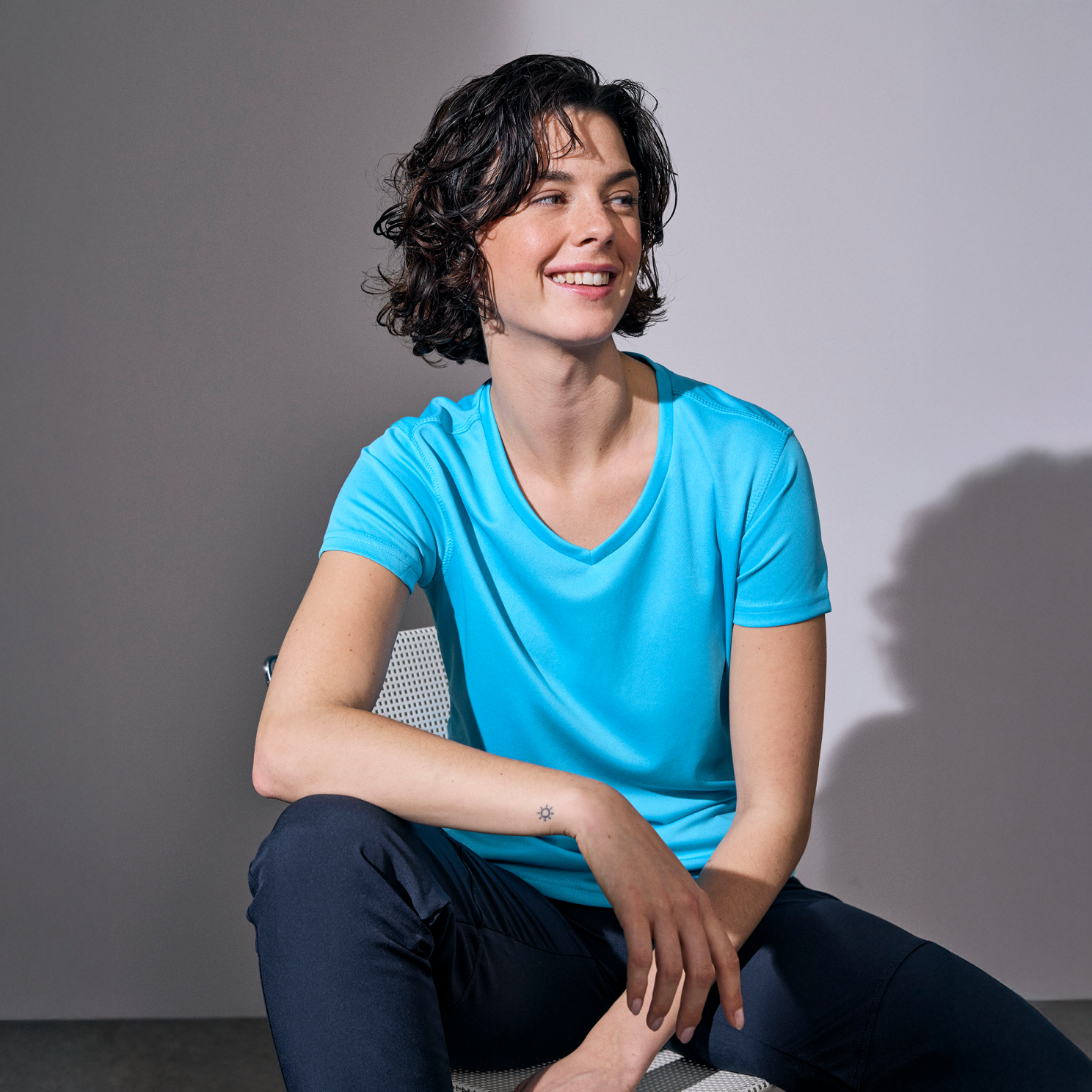 Yes Active Dame ænings Shirt  Cyan fra Id hos dansk.dk 5709245494234