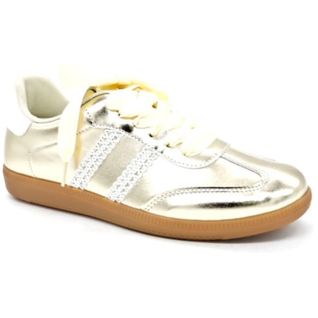 Gloria Dame Sneakers   Gold fra Shoes hos Klædeskabet.dk 5715406761428