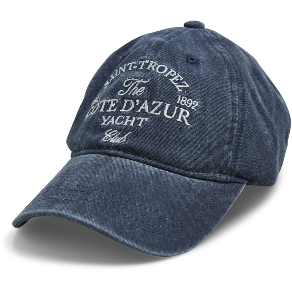 Dame Kasket Pclihilda  Bel Air Blue Detail The Cote &#;azur Yatch fra Pieces hos Klædeskabet.dk 5715670985926