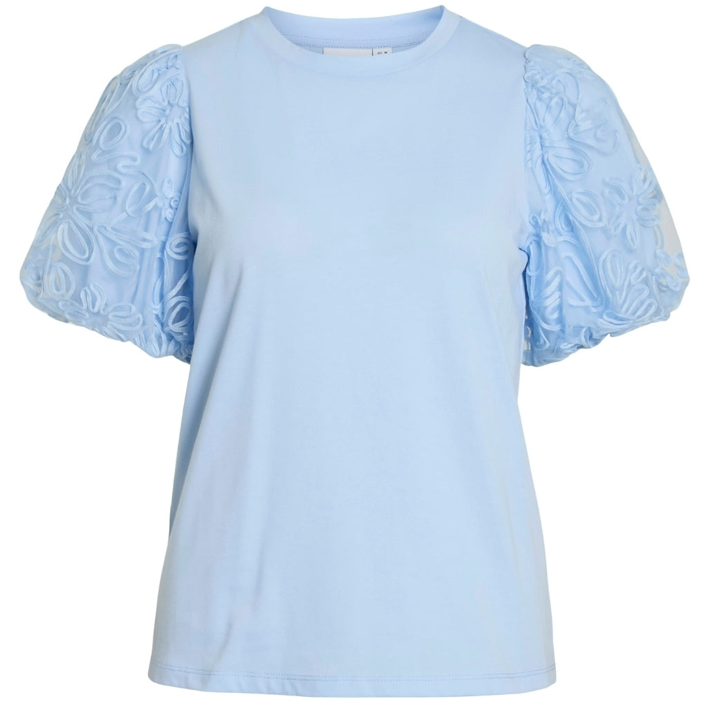 Dame Bluse Visimonia  Kentucky Blue fra Vila hos Klædeskabet.dk 5715361454700