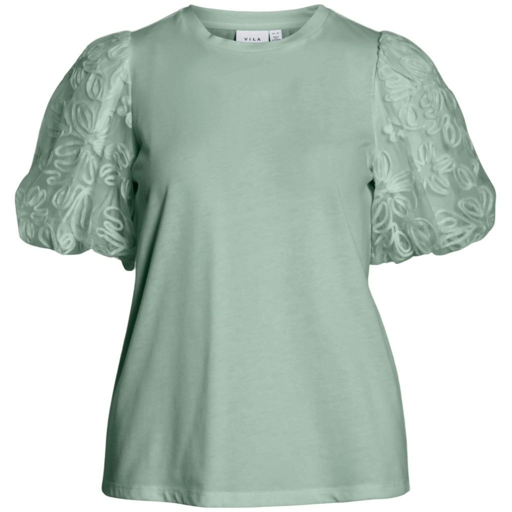 Dame Bluse Visimonia  Silt Green fra Vila hos Klædeskabet.dk 5715361454731