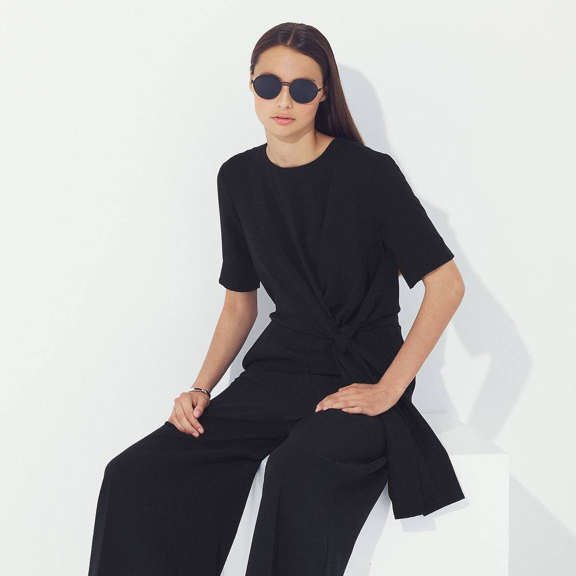Yael Dame Solbriller  Black Black  Onesize fra Aym hos dansk.dk
