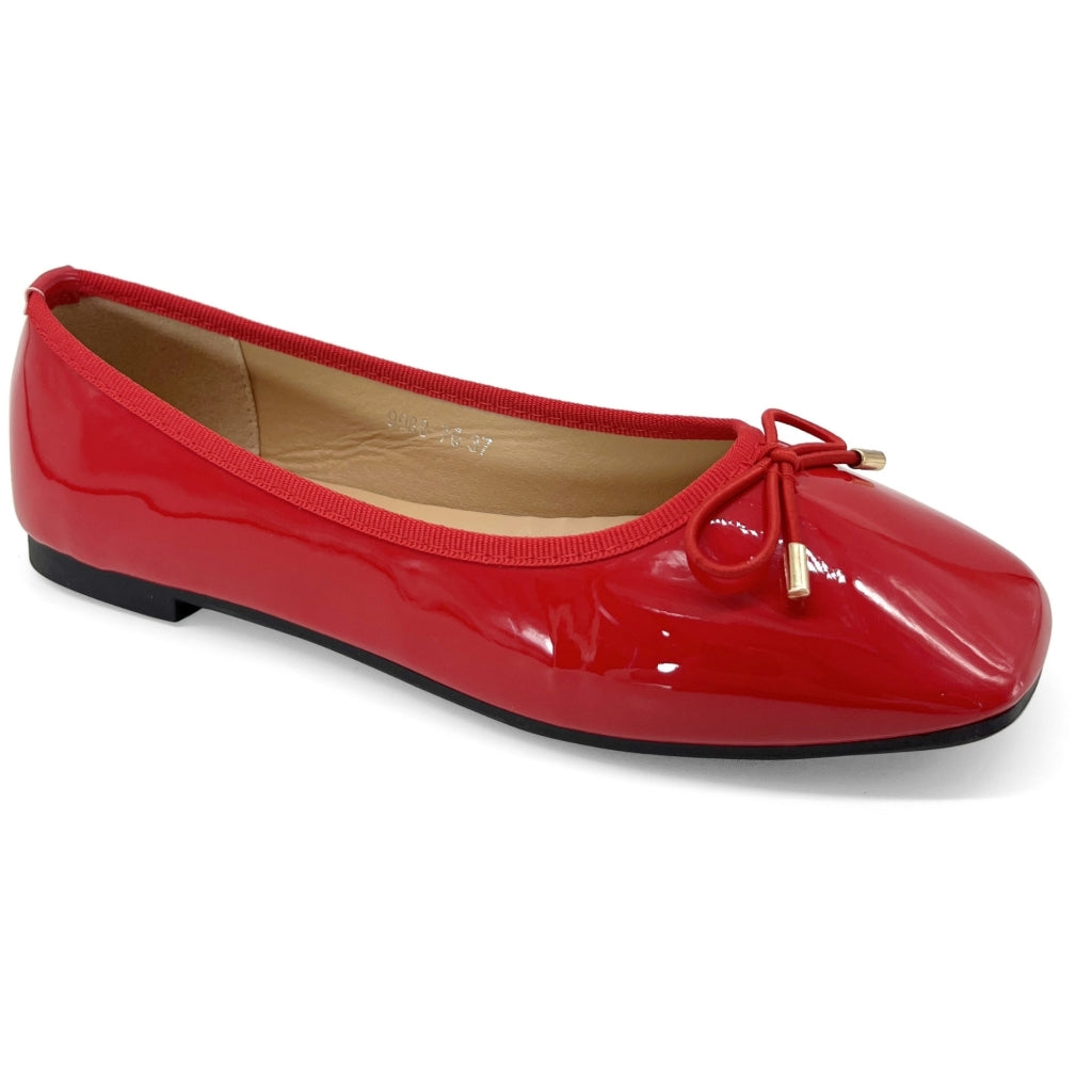 Benita Dame Ballerina   Red fra Shoes hos Klædeskabet.dk 5715406784137