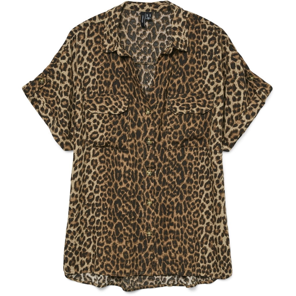 Dame Skjorte Vmbumpy  Silver Mink Leopard fra Vero Moda hos Klædeskabet.dk 5715720003839