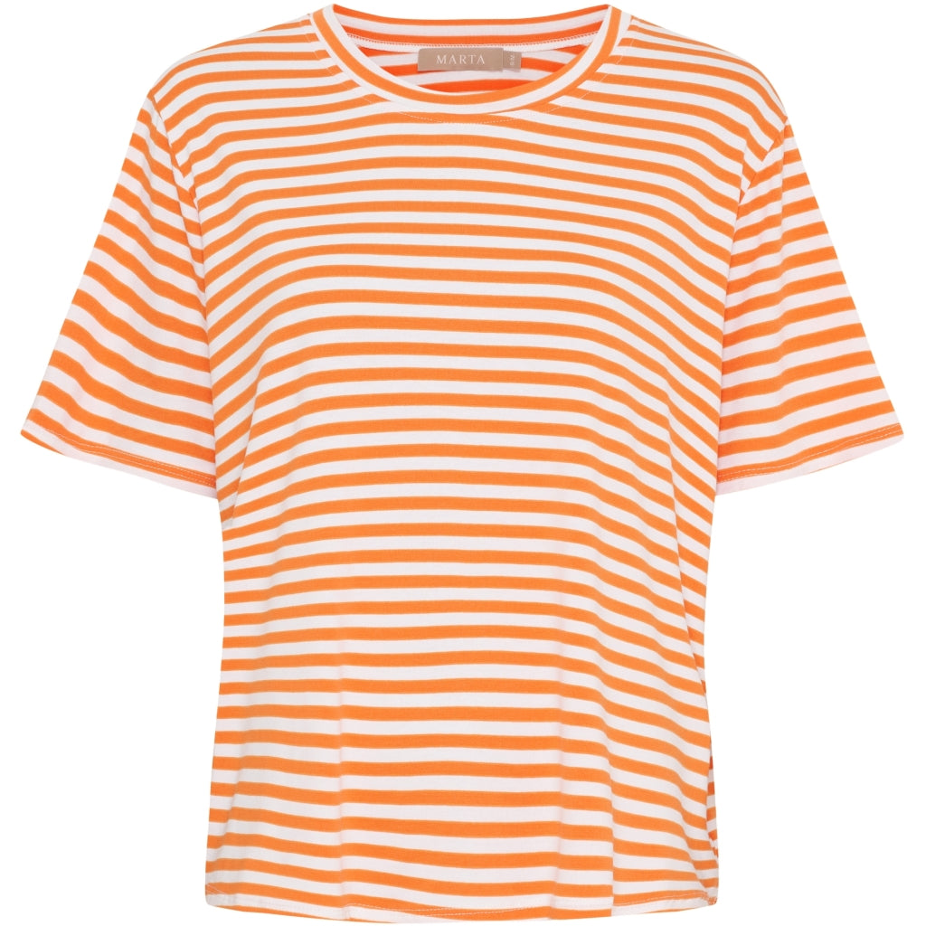 Dame Shirt Mdcenrica  Orange Stripe fra Marta Du Chateau hos Klædeskabet.dk 5715406808932