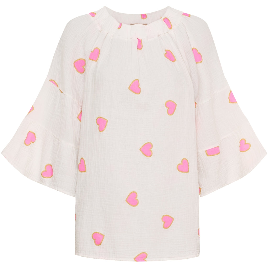 Dame Bluse Mdcputte  Pink Heart fra Marta Du Chateau hos Klædeskabet.dk 5715406808963