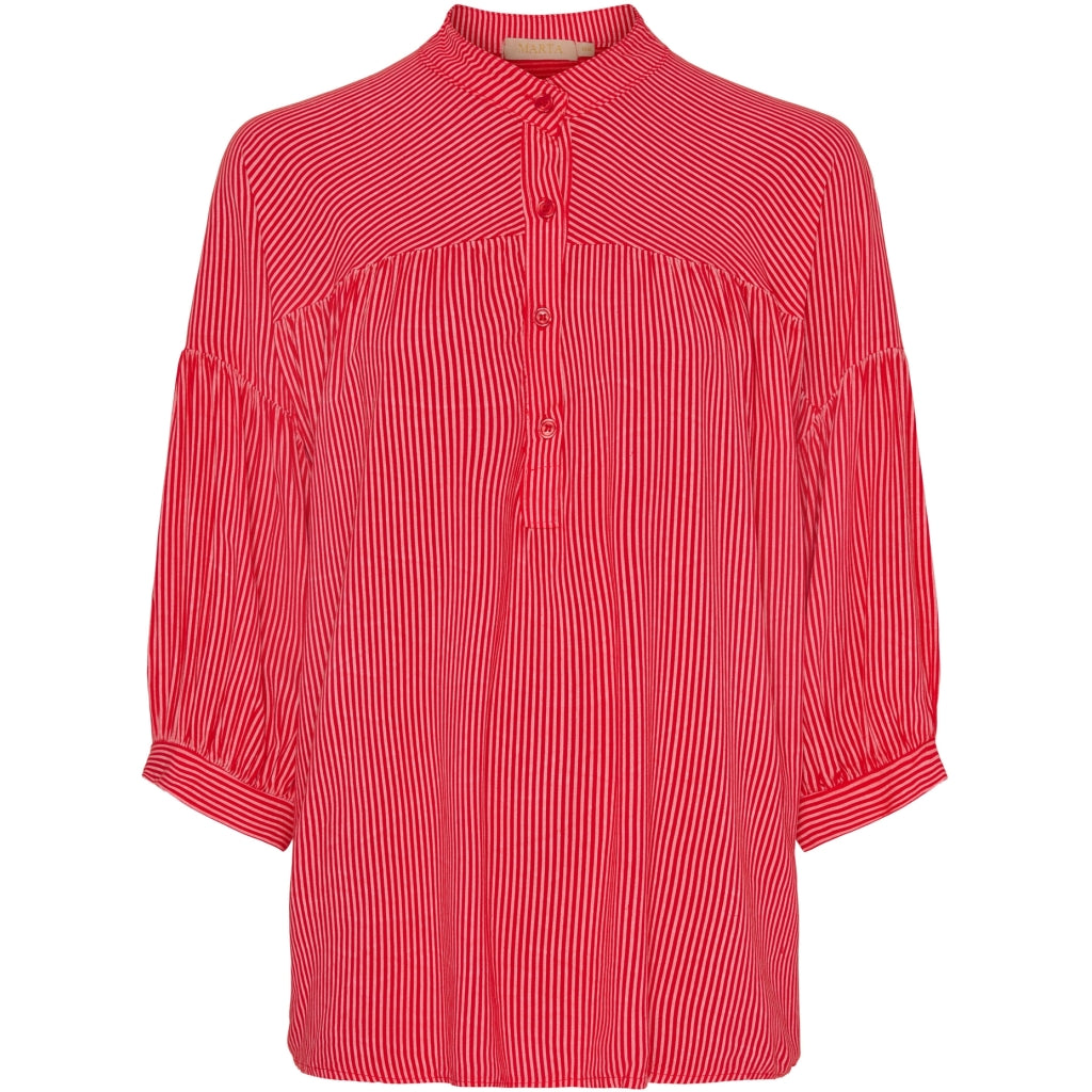 Dame Bluse Mdcilina  Red Stripe fra Marta Du Chateau hos Klædeskabet.dk 5715406475172
