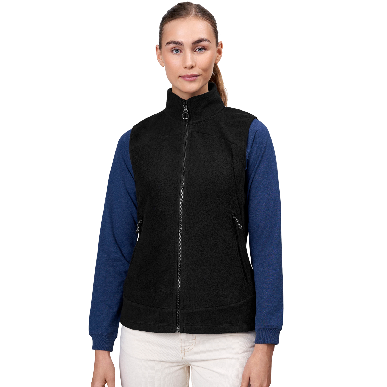 Active Dame Vest . Fleece  Sort fra Id hos dansk.dk 5709245845517