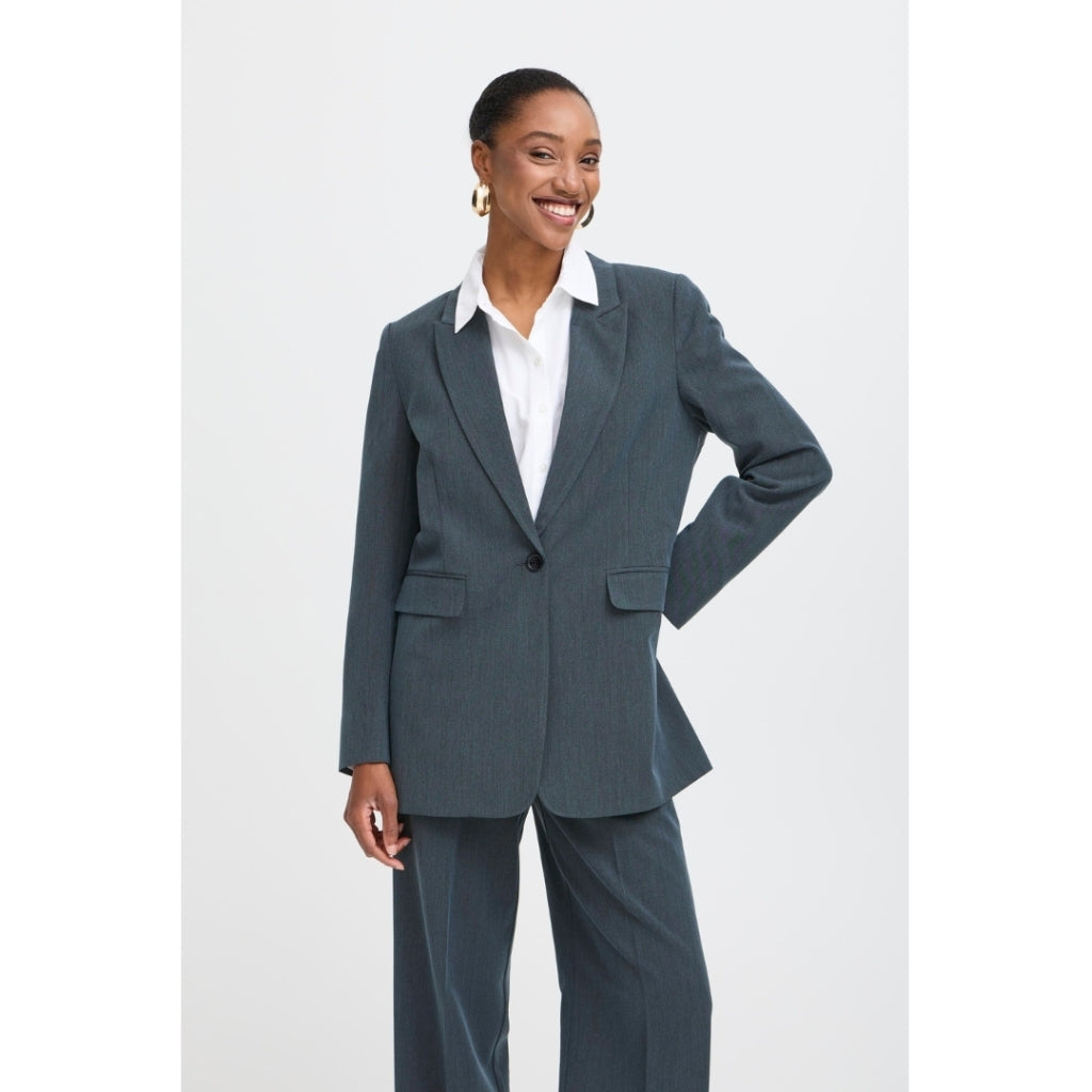 Dame Blazer Bydanta  Navy Blazer Melange fra B.young hos Klædeskabet.dk 5715749358736